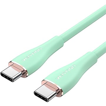 Vention USB-C 2.0 Silicone Durable 5A Cable 1m Light Green Silicone Type - Datový kabel