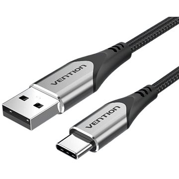 Vention Type-C (USB-C) <-> USB 2.0 Cable 3A Gray 3m Aluminum Alloy Type - Datový kabel