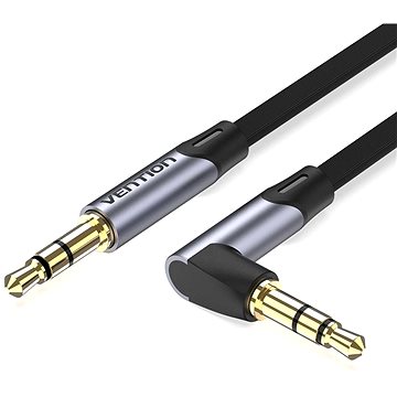 

Vention 3.5mm to 3.5mm Jack 90° Flat Aux Cable 1m Gray Aluminum Alloy Type