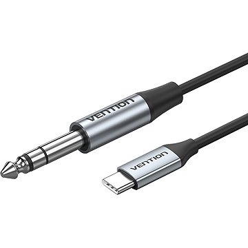 Vention USB-C Male to 6.35MM Male with DAC Audio Cable 1M Gray