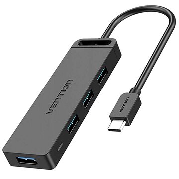 

Vention Type-C to 4-Port USB 3.0 Hub with Power Supply 0.5m Black