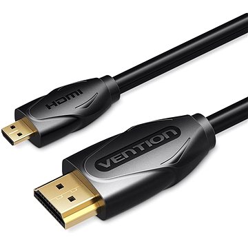 Vention Micro HDMI to HDMI Cable 3M Black - Video kabel