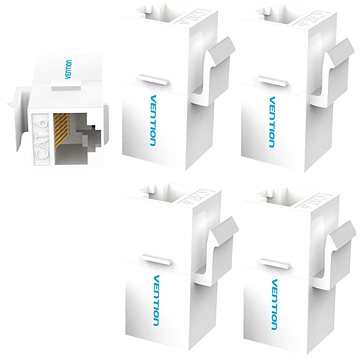 

Vention Cat.6 UTP Keystone Jack Coupler 5 Pack White
