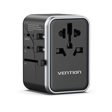

Vention 4-Port USB (C + C + A + A) GaN Universal Travel Adapter (65W/65W/60W/5W) Black