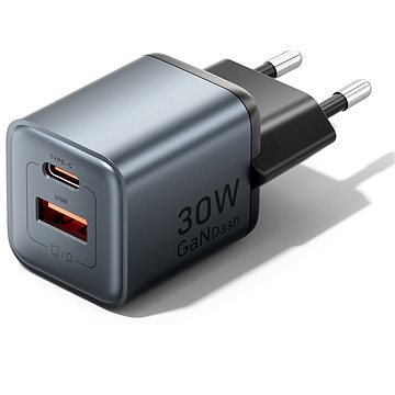 

Vention 2-Port USB (C + A) GaN Charger (30W/18W) EU-Plug Gray