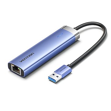 

Vention 5-in-1 USB 3.0 to RJ45/3xUSB 3.0/USB-C Blue Aluminum Alloy Type