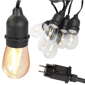 

Verk 12300 LED Venkovní dekorační řetěz girlanda 10 žárovek, IP44, 10 m