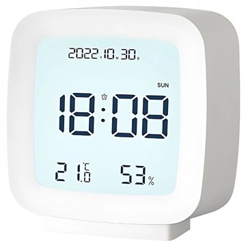 

Verk 27441 Hodiny s teploměrem a vlhkoměrem, bílé