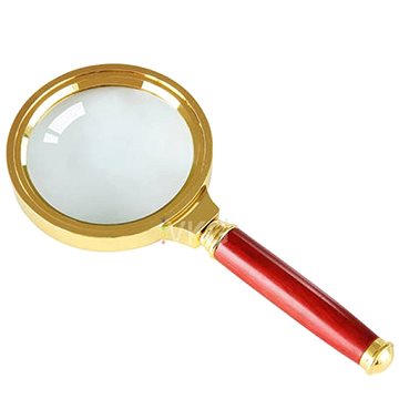 

Verk Lupa se zvětšovacím sklem 80 mm, zlatá