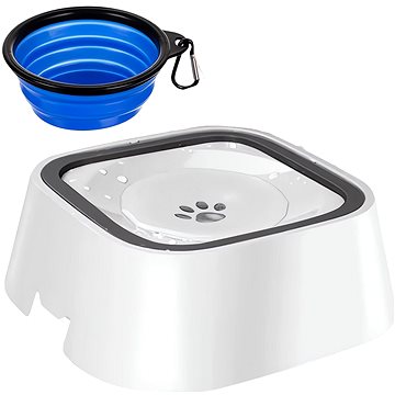 

Purlov 24342 Miska na vodu pro psy 1,5 l bílá + cestovní miska