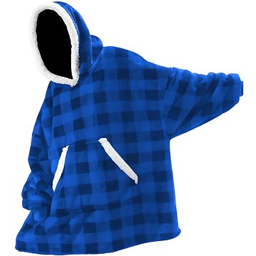 

Verk 24558 Televizní mikina s kapucí, oversize, károvaná modrá