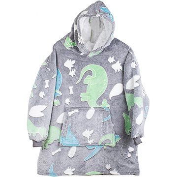 

Verk 24305 Svítící plyšová mikina s kapucí dinosaurus - pro děti šedá