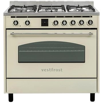 

Vestfrost VC-993wnPBG Plynový sporák s elektrickou troubou