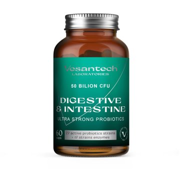 

Vesantech DIGESTIVE & INTESTINE, správné trávení a zažívání, 60 vegan kapslí