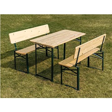 

HAPPY GREEN Set pivní zahradní s opěradlem 115cm