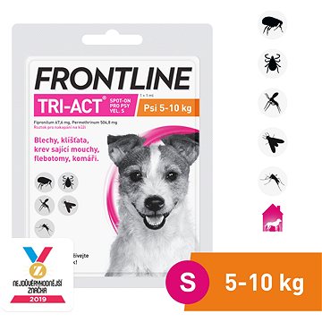 Frontline tri - act Spot - on pro psy S (5 - 10 kg) - Antiparazitní pipeta