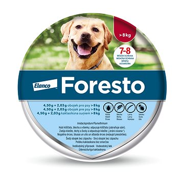 Foresto 4,50 g + 2,03 g obojek pro psy > 8 kg/70 cm - Antiparazitní obojek