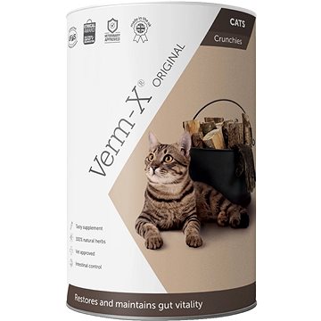 Verm-X Přírodní granule proti střevním parazitům pro kočky 60g - Antiparazitní přípravek