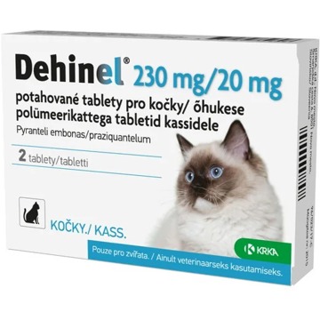 

Dehinel 230 mg/ 20 mg tablety pro kočky 2 ks
