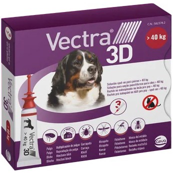 

Vectra 3D spot-on pro psy nad 40 kg 3 × 8 ml