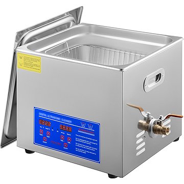 

Vevor Ultrazvukový čisticí stroj z nerezové oceli, digitální ohřívač s časovačem 15 l / 400 W