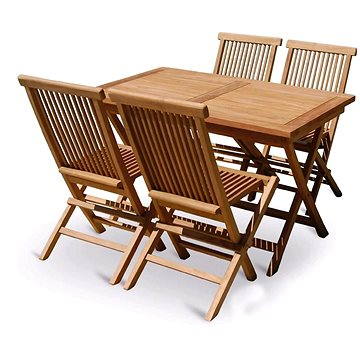 

V-GARDEN Set zahradního nábytku POHODA, teak 1stůl + 4křesla