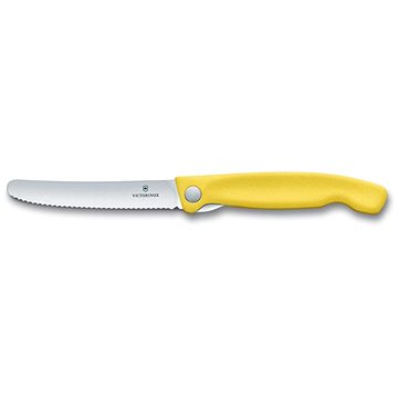 

Victorinox skládací svačinový nůž Swiss Classic, žlutý, vlnkované ostří 11cm