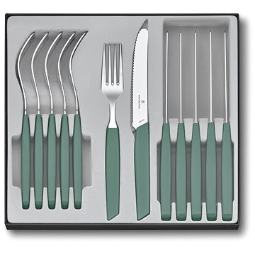 

Victorinox Swiss Modern Sada příborů 12 ks šalvějově zelená