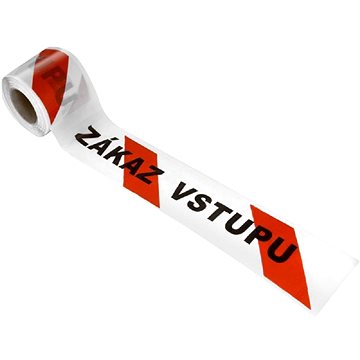 

Vikpap PP 80 mm × 200 m červeno-bílá ZÁKAZ VSTUPU nelepící