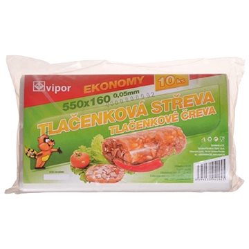 

Vipor Tlačenková střeva 16 × 55 cm , 50 mc, 10 ks