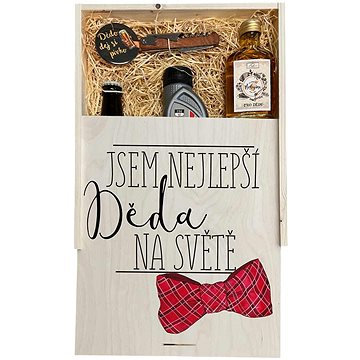 

BOHEMIA GIFTS Dárková dřevěná bedna - Jsem nejlepší děda na světě XL