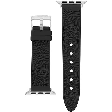

Steve Madden Řemínek silikonový černý pro Apple Watch 38/40/41 mm WS/1003BKSV384041