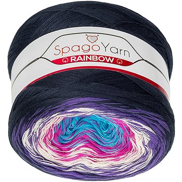 

BELLATEX SpagoYarn Rainbow 250 g - 9 fialová, růžová, tyrkys