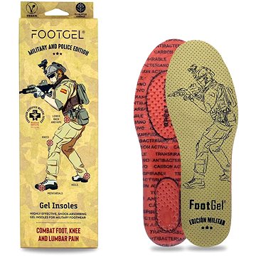 

Footgel Gelové vložky do bot MILITARY s vůní - eukalyptus, velikost 35-38
