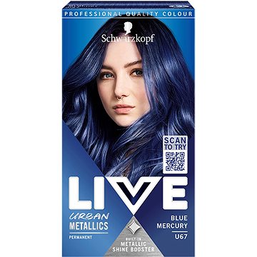 SCHWARZKOPF LIVE Urban Metallics U67 Blue Mercury - Barva na vlasy