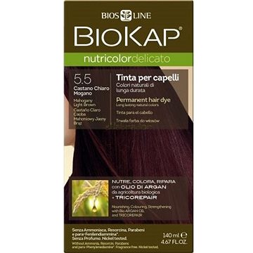 

BIOKAP Nutricolor Delicato 5.50 Mahogany Light Brown Gentle Dye 140 ml