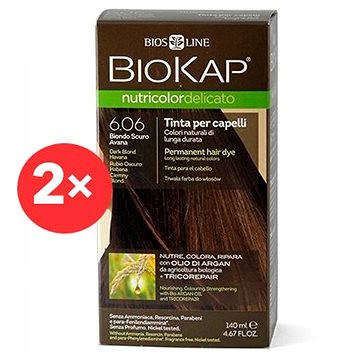 

BIOKAP Nutricolor Delicato Dark Blond Havana Gentle Dye 6.06 (2× 140 ml)
