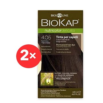 

BIOKAP Nutricolor Delicato Natural light Chestnut Gentle Dye 5.0 (2× 140 ml)