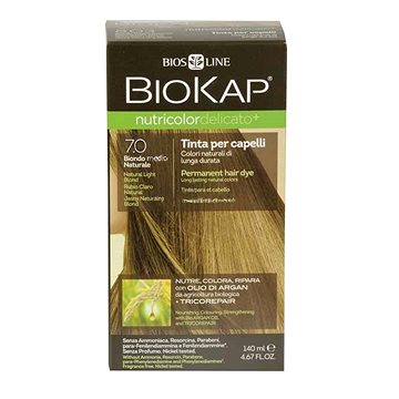 BIOKAP Nutricolor Delicato 7.0 Natural Medium Blond Gentle Dye 140 ml - Přírodní barva na vlasy