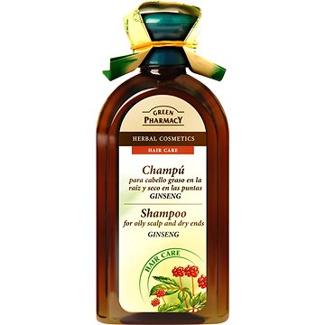 GREEN PHARMACY Šampon pro mastnou pokožku hlavy a suché konečky Ženšen 350 ml - Šampon
