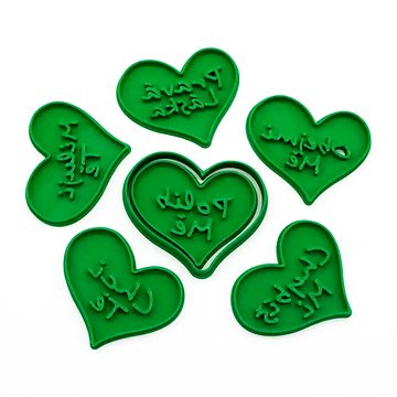 

Vykrojto Sada vykrajovátek Valentýnská srdce + razítko, 6 ks