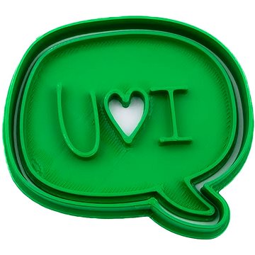 

Vykrojto I love you 68 × 62 mm, láska