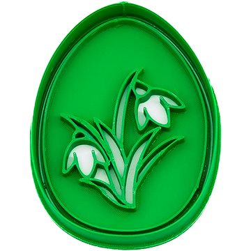 

Vykrojto Vejce se sněženkou 62 × 80 mm, velikonoční