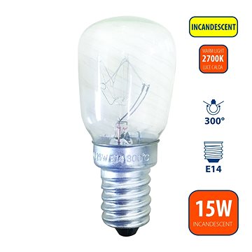 

VELAMP LED žárovka do trouby 15W, E14, 2700K