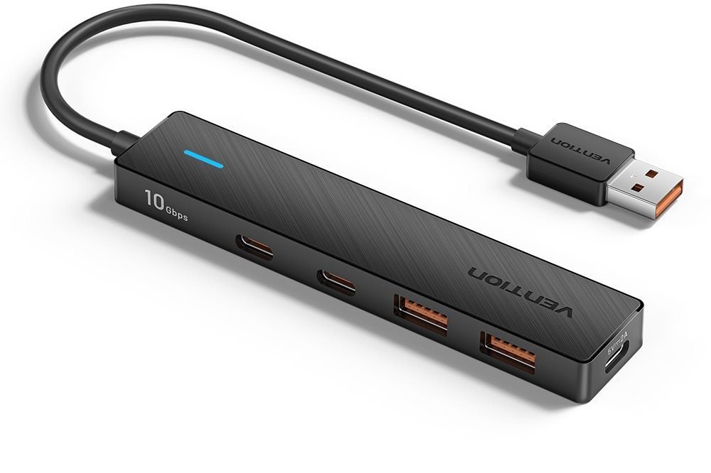 

Vention 5-in-1 USB 3.2 to 2 x USB-C / 2 x USB 3.2 Gen 2 10G Hub 0.15M Black