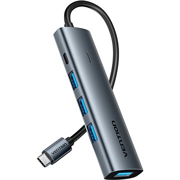 

Vention USB-C to USB-C / 4x USB 3.0 Hub 0.15M Gray Aluminum Alloy Type