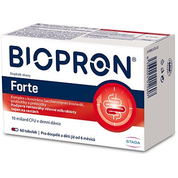 

Biopron Forte, probiotika a prebiotika na cesty nebo při průjmu, 60 tobolek