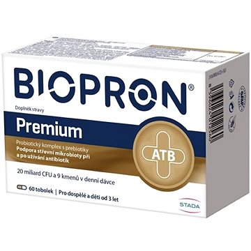 

Biopron Premium, probiotika a prebiotika při a po užívání antibiotik, 60 tobolek