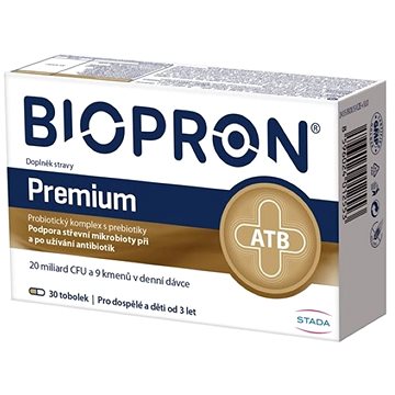 

Biopron Premium, probiotika a prebiotika při a po užívání antibiotik, 30 tobolek