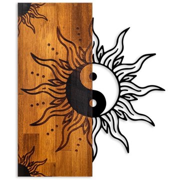 

Wallity Dekorativní dřevěný doplněk na zeď Yin Yang